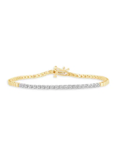 Saks Fifth Avenue Women's 14k Yellow Gold & 0.20 Tcw Diamond Bracelet