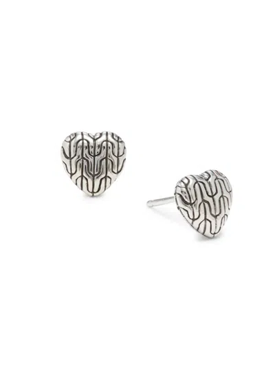 John Hardy Women's Sterling Silver Heart Stud Earrings