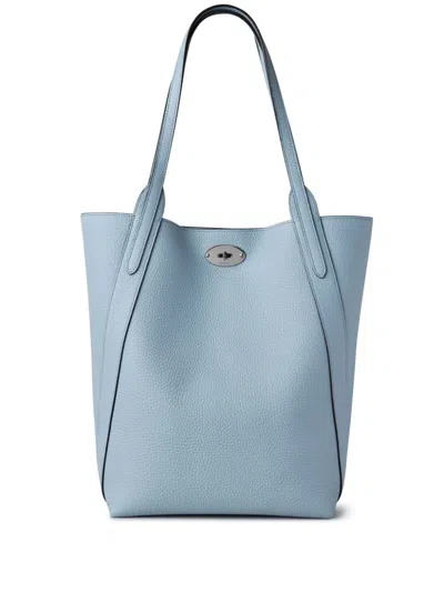 Mulberry North South Bayswater Leather Tote Bag In Light Blue