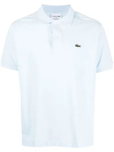 Lacoste Logo-patch Polo Shirt In Blue
