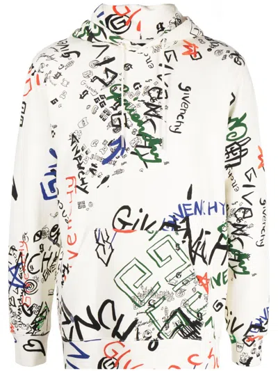 Givenchy (vip) Logo-print Cotton Hoodie In White