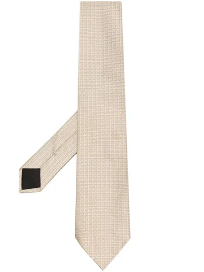Givenchy Logo-print Silk Tie In Pink