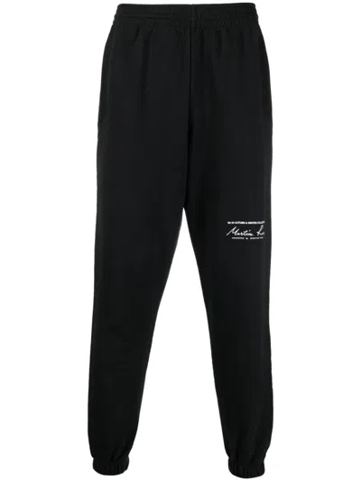 Martine Rose Logo-print Slim-fit Track Pants In Black