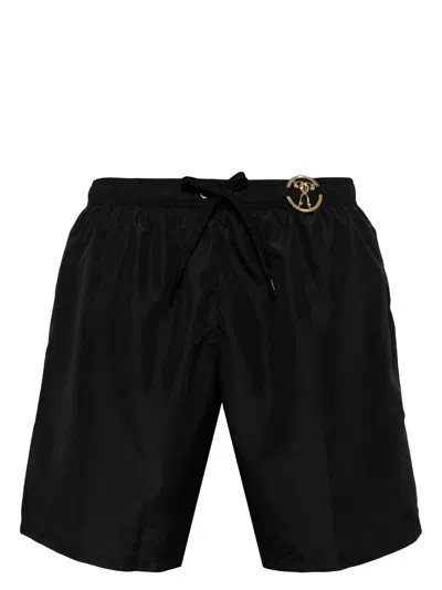 Moschino Logo-print Swim Shorts In 黑色
