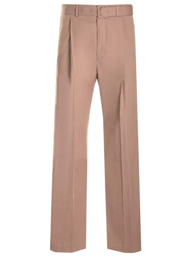 Dries Van Noten Belted Tailored Trousers In Grey