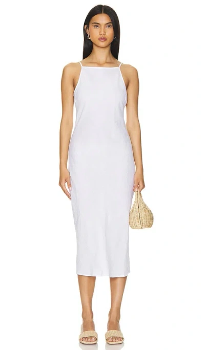 James Perse Linen Cami Dress In White