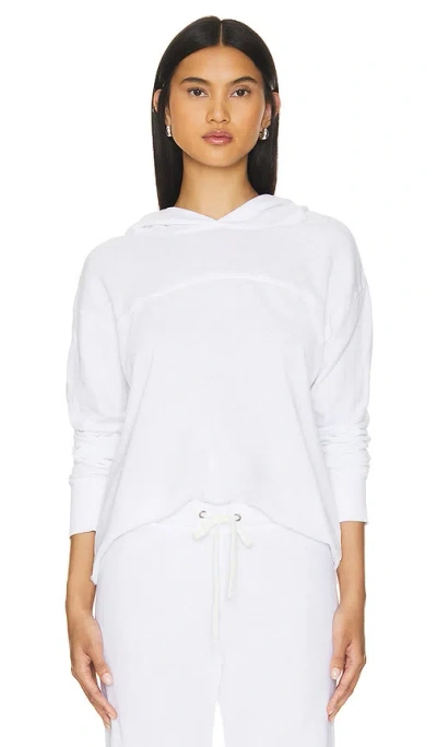 James Perse Hooded Sweat Top In White