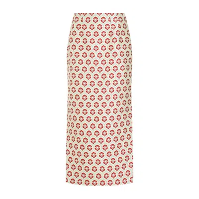 Etro Multicolor Yellow Polyester Long Skirt In Pink