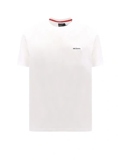 Kiton 刺绣logo棉t恤 In White