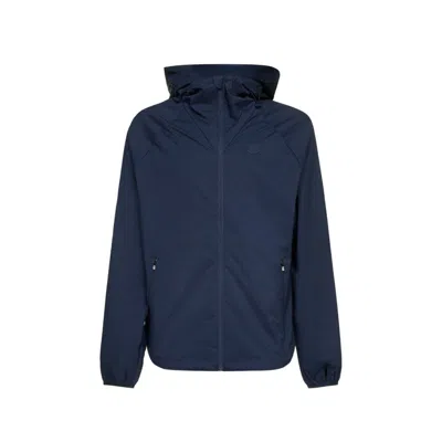 Kenzo K Tiger Hooded Windbreaker Jacket In Blue