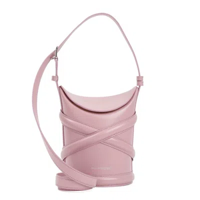 Alexander Mcqueen The Curve Small Bucket Bag In Pink