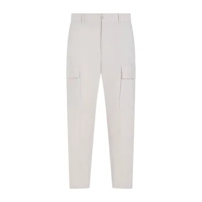 Etro Beige Cargo Cotton Trousers In White