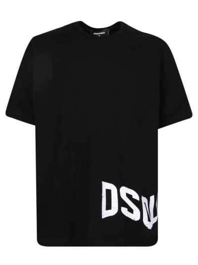 Dsquared2 D2 Slouch T-shirt In Black