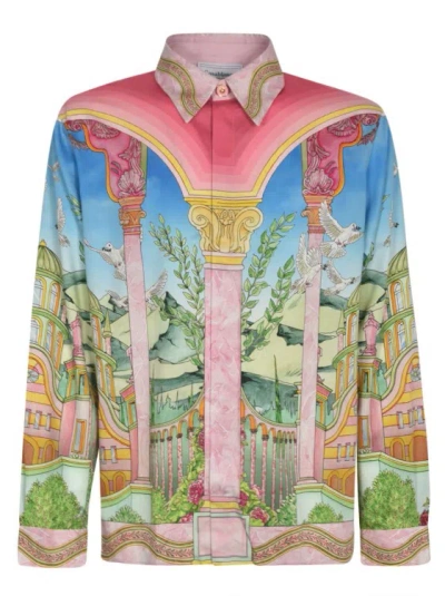 Casablanca Le Jardin Ideal Printed Cotton Shirt In Multicolor
