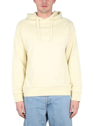 Apc Larry Sweatshirt In Yellow Cotton