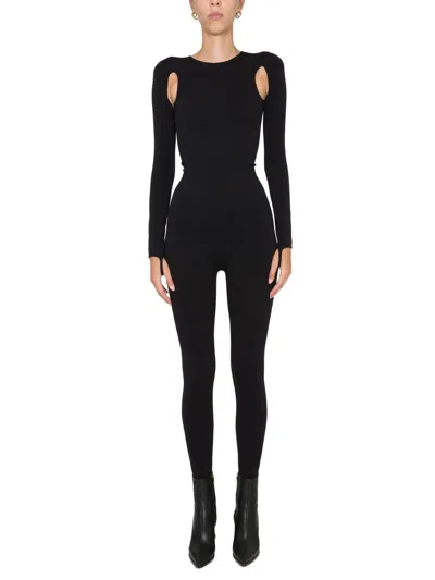 Andreädamo Andreādamo Full Jumpsuit With Cut-out Details In Black