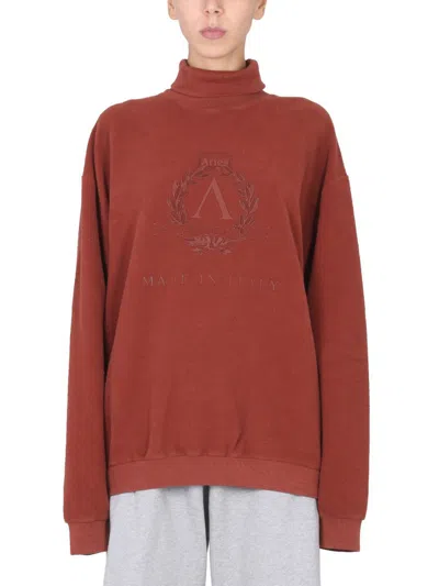 Aries Turtleneck Sweatshirt In Bordeaux