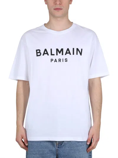 Balmain Logo Print T-shirt In Multicolour