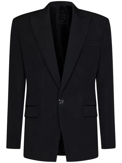 Balmain Wool Blazer In Black