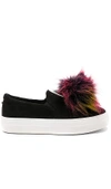 STEVE MADDEN GREAT FAUX FUR SNEAKER,GREA01S1