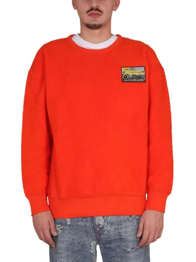 Diesel Sweatshirt With Logo In Orange