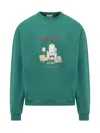 Drôle De Monsieur Drole De Monsieur Green Forest Cotton Sweatshirt