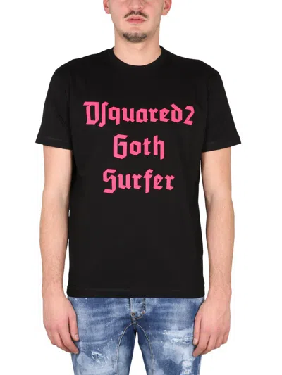 Dsquared2 Goth Surfer T-shirt In Black