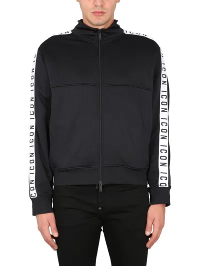 Dsquared2 Sweatshirt With Icon Band In Black