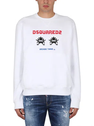Dsquared2 Sweatshirt With Logo Print In White