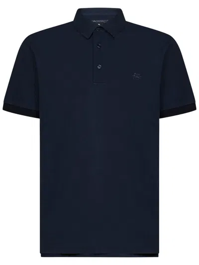 Etro Polo Shirt In Blue