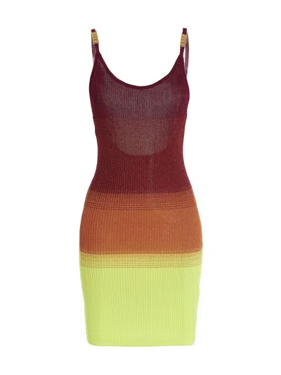 Gcds Degradé Lurex Dress In Multicolour