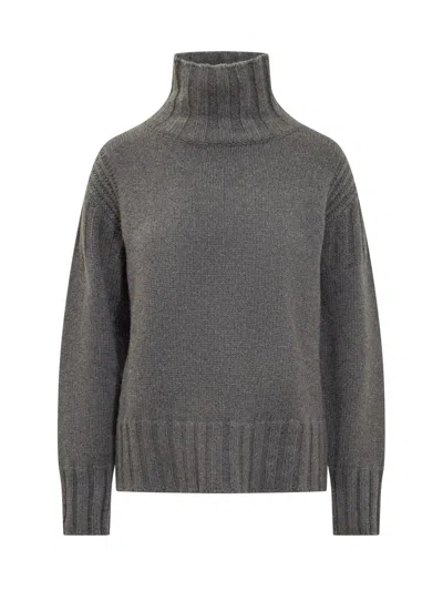 Jil Sander Turtleneck Sweater In Grey