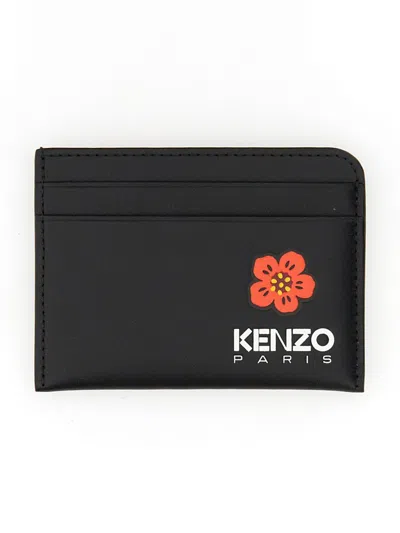 Kenzo Boke Flower Card Holder In Black