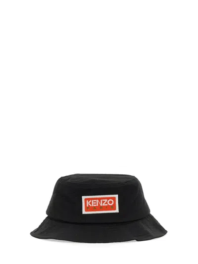 Kenzo Bucket Hat With Logo In Black