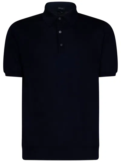 Kiton Icon Polo Shirt In Blue