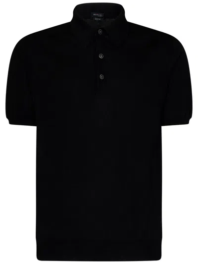 Kiton Icon Polo Shirt In Black