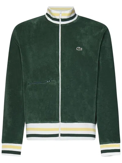 Lacoste Men's Paris Zip-up Terry Sweatshirt - 3xl - 8 In Green