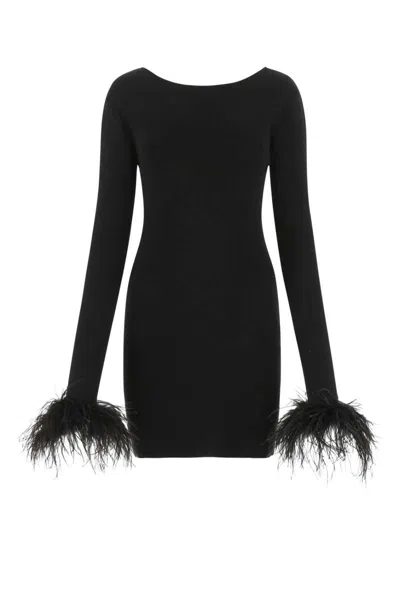 Magda Butrym Black Stretch Cotton Blend Mini Dress