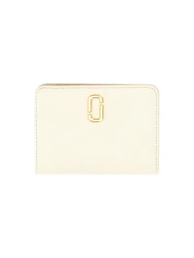 Marc Jacobs Compact Wallet "the J Marc" Mini In Ivory