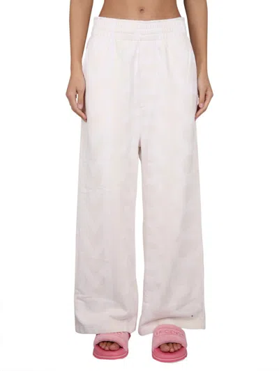 Marc Jacobs The Monogram Logo Patch Track Trousers In White