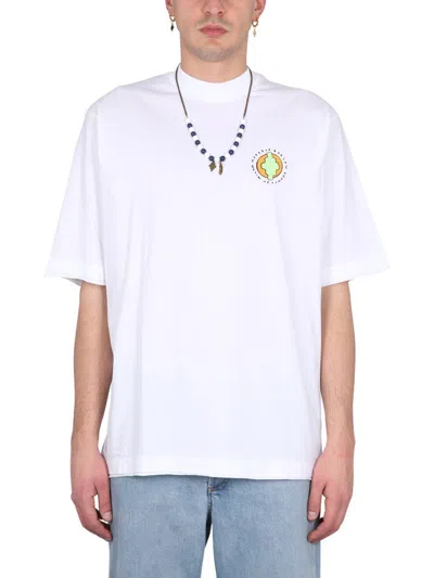 Marcelo Burlon County Of Milan Sunset Bird Logo-print T-shirt In White
