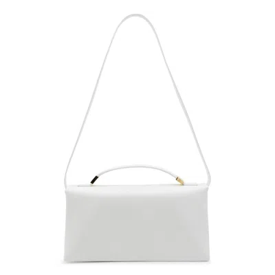 Marni Prisma Leather Cross-body Bag In White