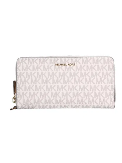 Michael Kors Continental Large Wallet In Ivory