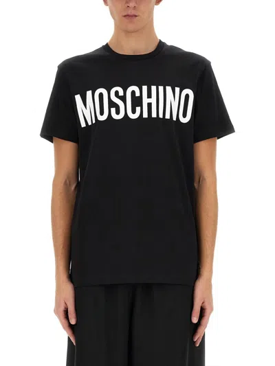 Moschino T-shirt Con Stampa Logo In Black