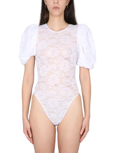 Msgm Lace Body. In White