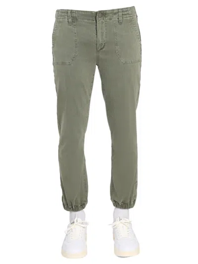 Paige Pants With Logo Patch In Green