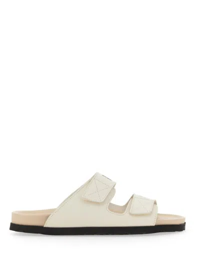 Palm Angels Sandal With Logo In White