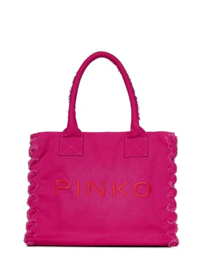Pinko Borsa A Mano Beach Shopper  In Fuchsia
