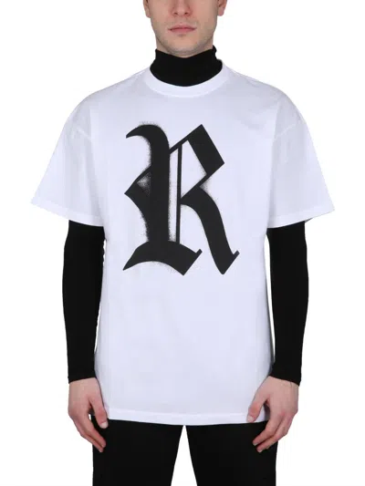 Raf Simons Ovesize Fit T-shirt In White