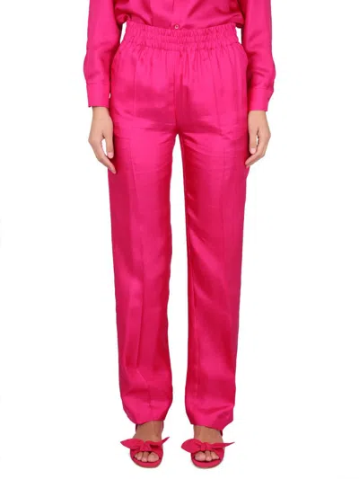 Red Valentino Straight-leg Cut Trousers In Pink